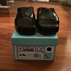 Jeffrey Campbell Bubblegum Sandal womens 9 black